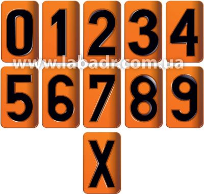 Набор цифр для табличек со сменными кодами