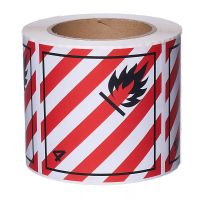 Знаки опасности № 4.1 в рулоне для упаковок и транспортных пакетов