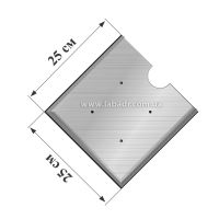 Карман (кронштейн) из нержавеющей стали для больших знаков опасности 25 x 25 см