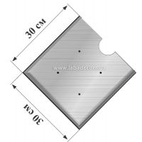 Карман (кронштейн) из нержавеющей стали для больших знаков опасности 30 x 30 см