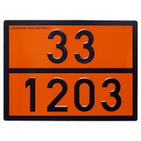 Табличка АДР оранжевого цвета (33 1203) для бензина (Лаборатория АДР)