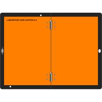 Табличка АДР оранжевого цвета складная из нержавеющей стали (Лаборатория АДР)