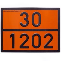 Табличка оранжевого цвета (30 1202) для дизтоплива (Лаборатория АДР)