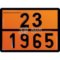 Табличка АДР оранжевого цвета (23 1965) для пропан-бутана (Лаборатория АДР)