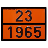 Табличка АДР оранжевого цвета (23 1965) для пропан-бутана (Лаборатория АДР)