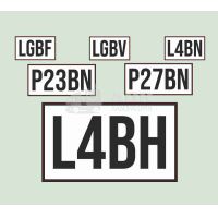 Наклейка с изображением кода цистерны размером 11 на 19 см