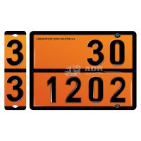 Табличка оранжевая дизель/бензин с накидной пластиной