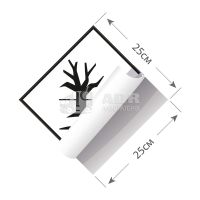 Знак опасного для окружающей среды вещества на оцинкованной основе 25 на 25 см