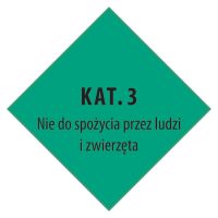 Знак «КАТ.3 Nie do spożycia przez ludzi i zwierzęta» для перевозки субпродуктов животного происхождения (на польском языке)